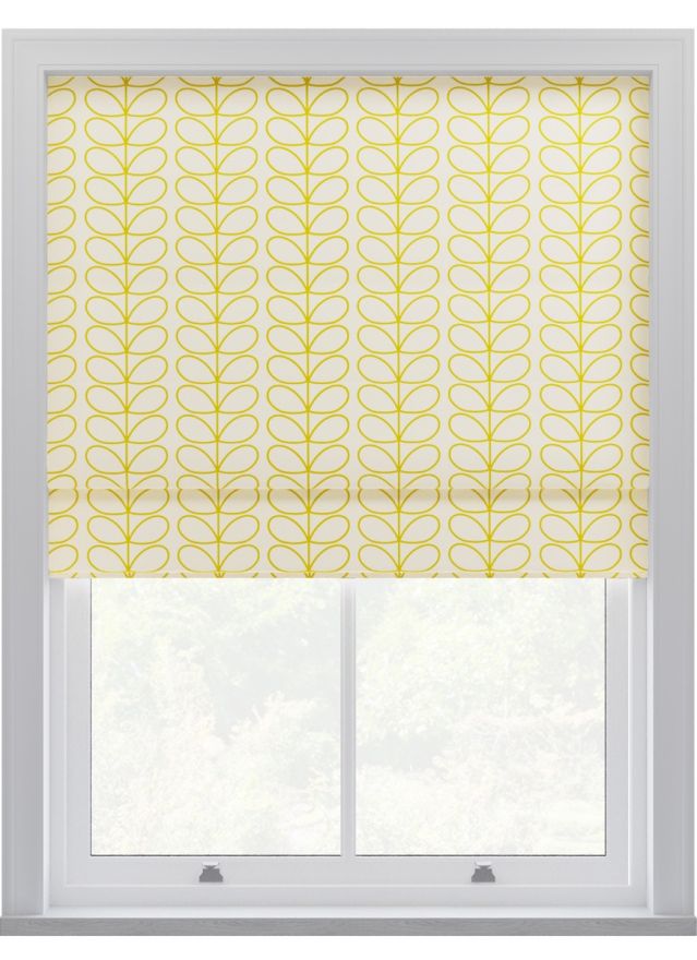 Orla Kiely Linear Stem Maskros på Gräddvitt Hissgardin