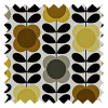 Orla Kiely Spot Flower Stem Gul &amp; Grå Veckbandsgardin